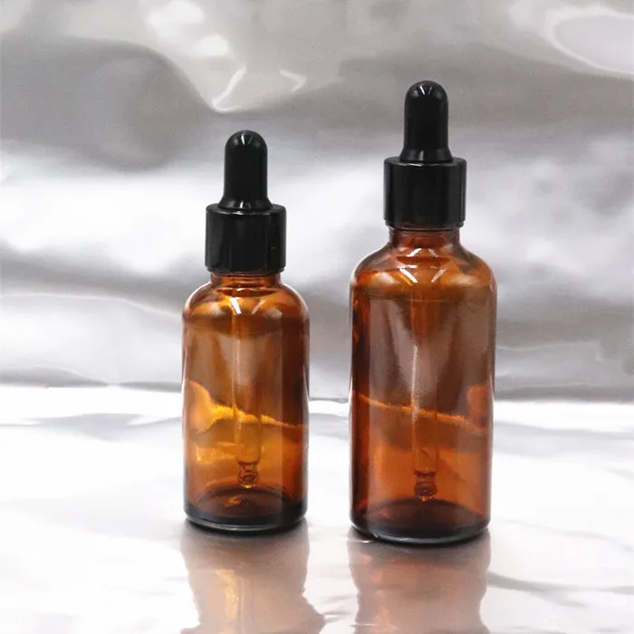 Child-proof Empty 30Ml Dropper Cuticle Essential Oil 1oz 30 ml Dropper Bottle Amber Glass Oil Bottles With Pipette