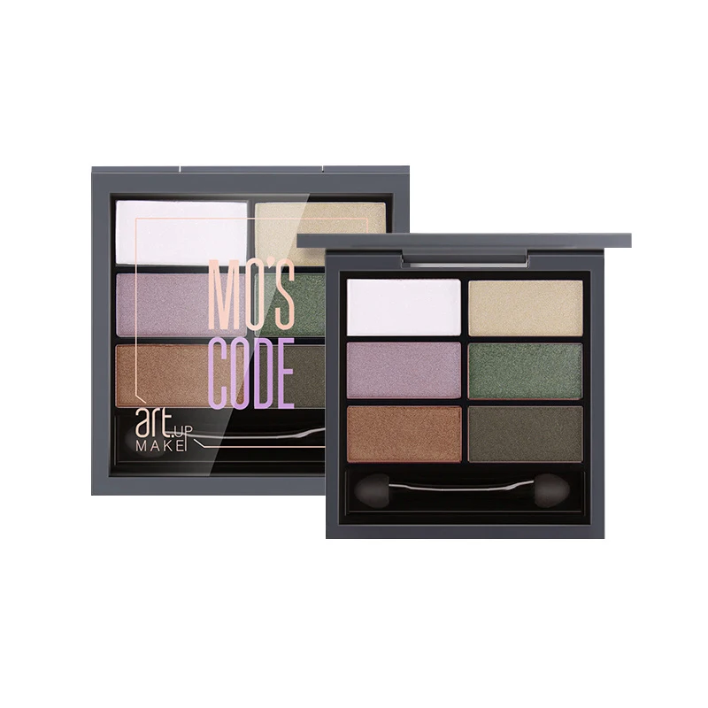 Make-up is not easy to fly powder. Six-color eye shadow box pearl bright eye makeup