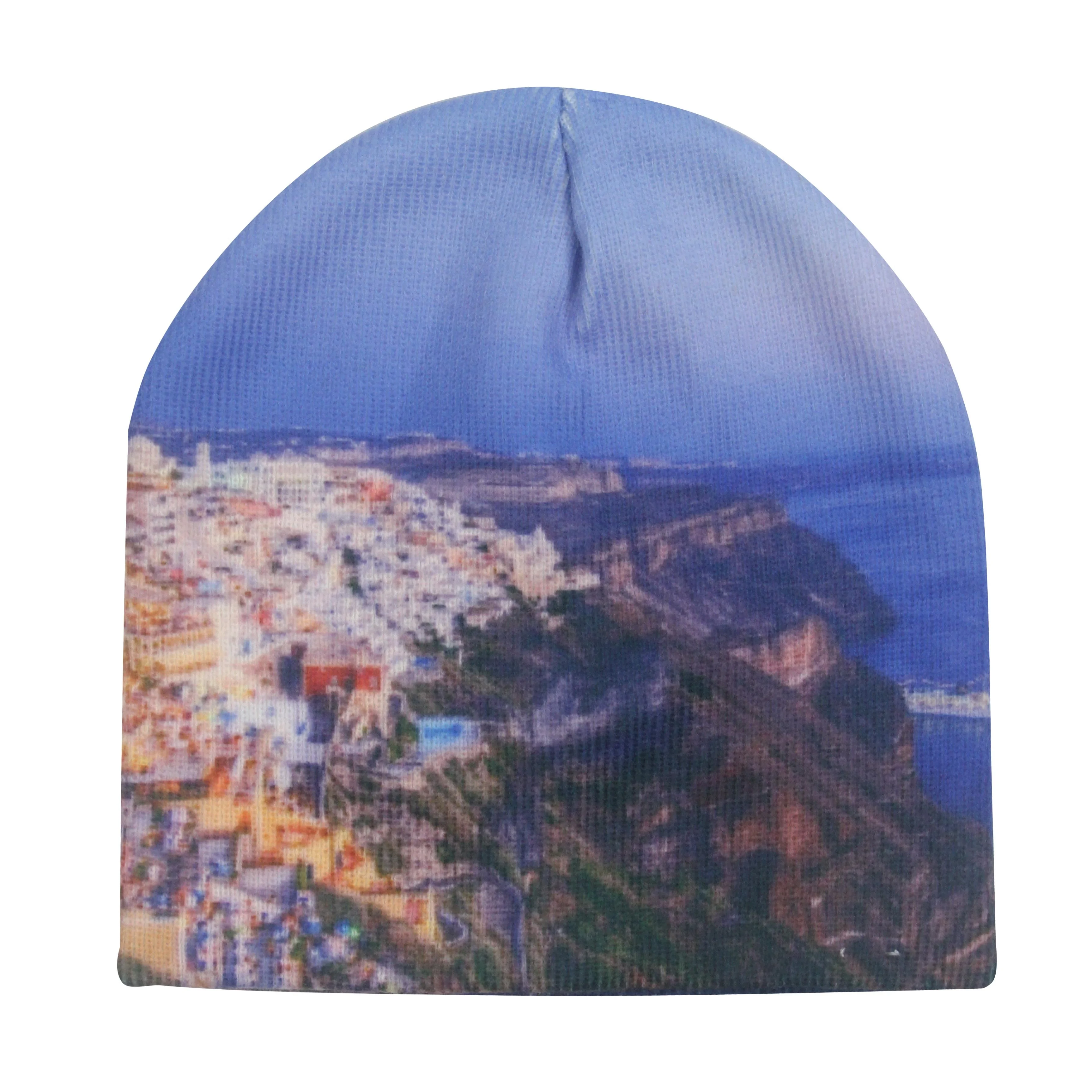 Custom Design Panda Sublimated Print Beanie Winter Knitted Hat
