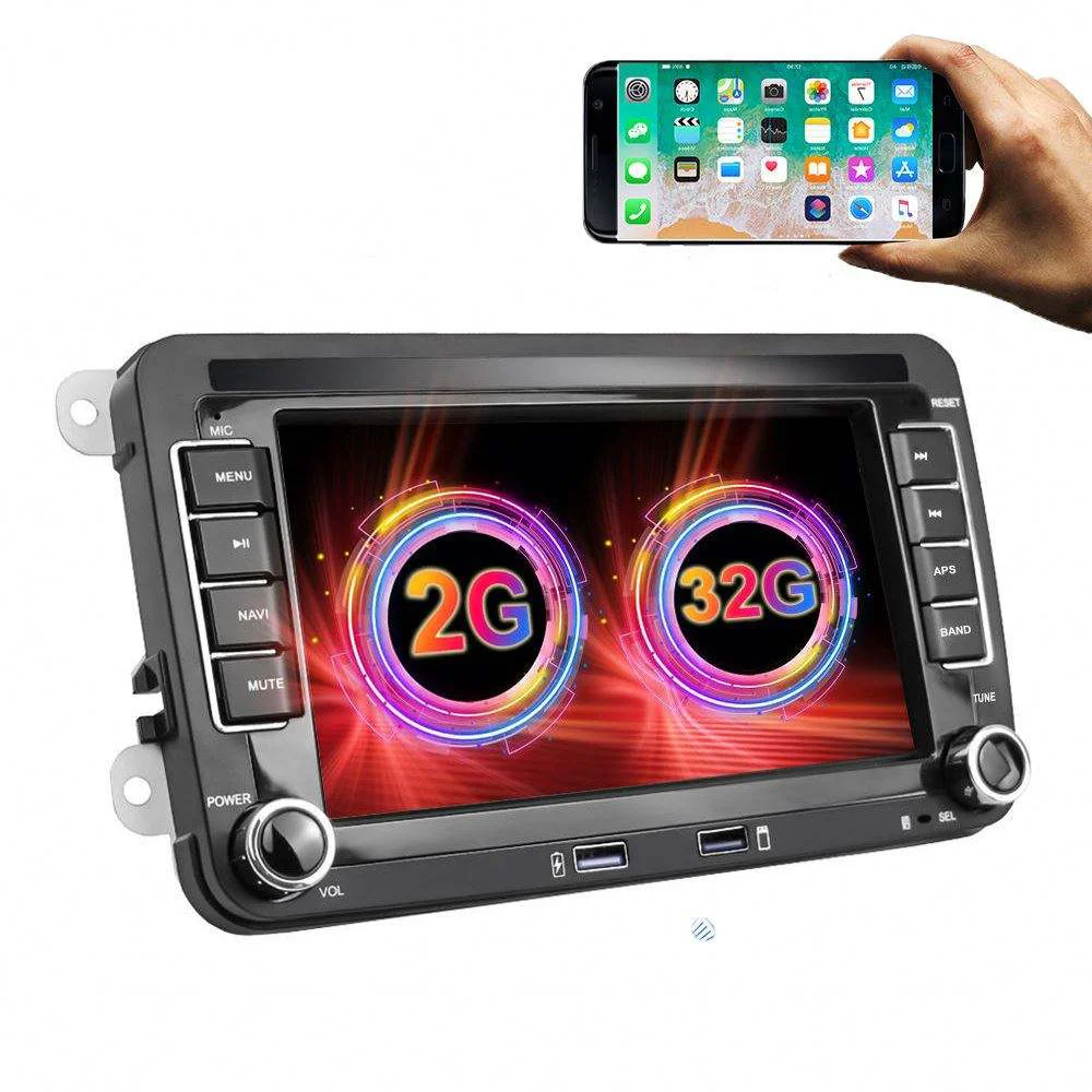 Factory 2+32G Universal 2 Din 7 Inch Android 10 With Rear Camera Multimedia Player For VW Car Radio Player
