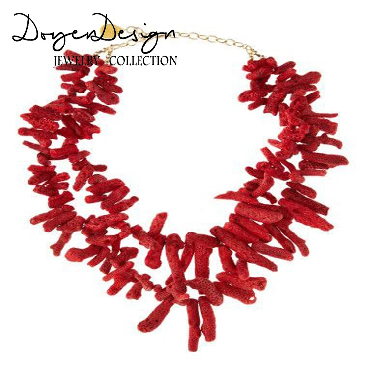 Coral statement necklace