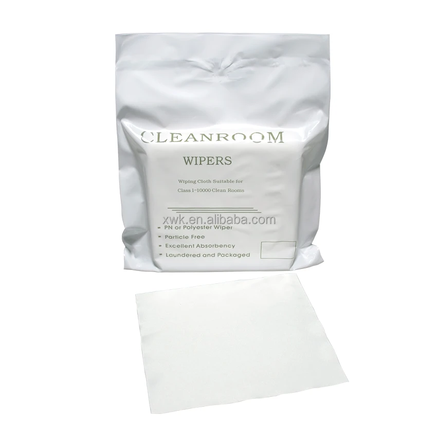 High Quality 100PCS 6inch Lint free Laser Cut Polyester Microfiber Cleanroom Wipes for automotive cleanroom laboratory Cleaning