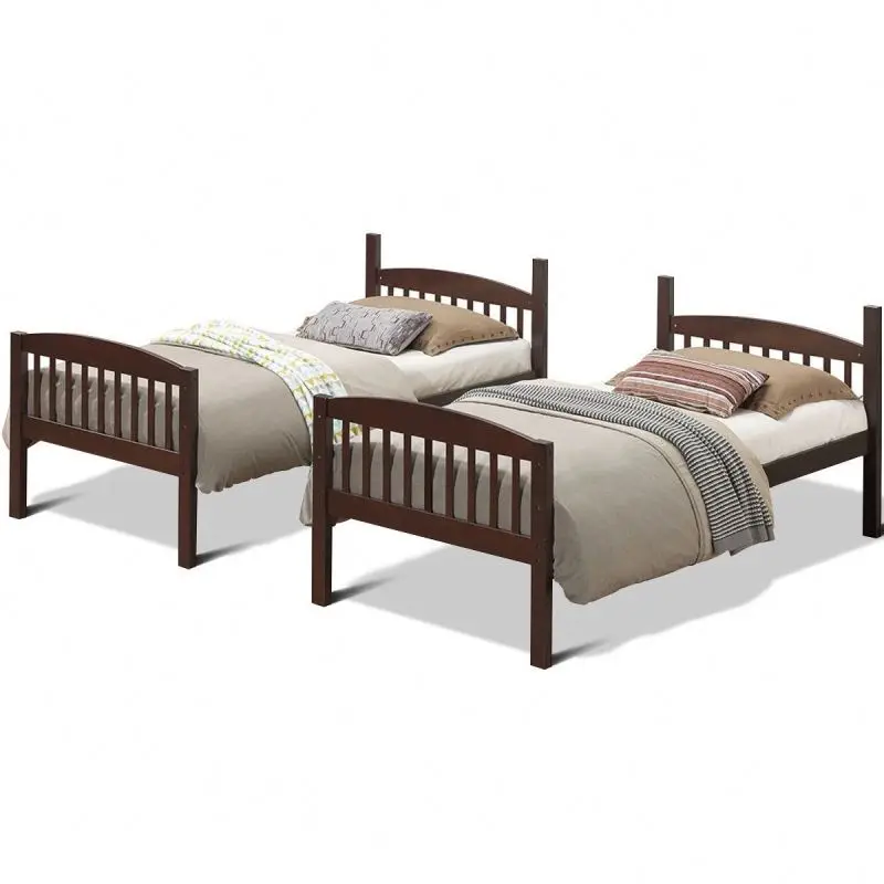  Solid Wood Twin Bunk Beds with Individual Kid Bed