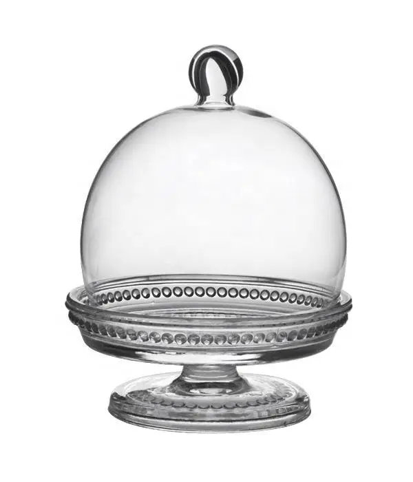 Bell jar classic glass cake plate