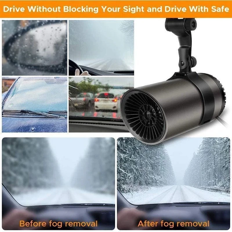 Car Heater Defroster Portable 12V 150W Auto Heating & Cooling Thermostat Dual Fan for SUV Truck RV Trailer