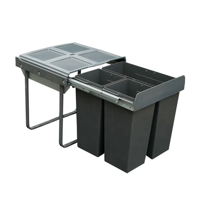 17L 34L New Recycling Kitchen Hidden Cabinet  Waste Bin Pull Out trash can garbage container