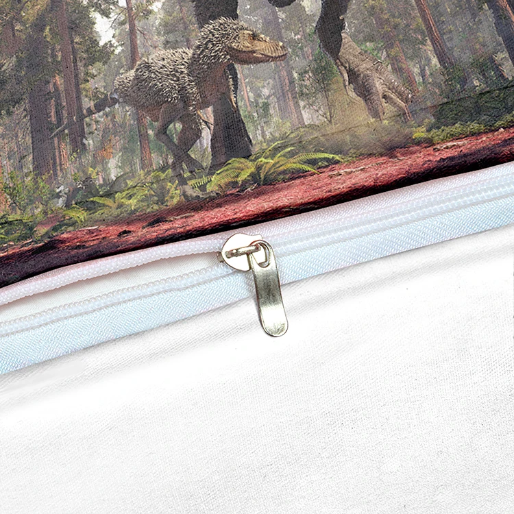 
Custom Digital Printed Anime Bed Sack Set 3D Original Dinosaur Cartoon Bedding Set Luxury Duvet Cover and Pillowcases 