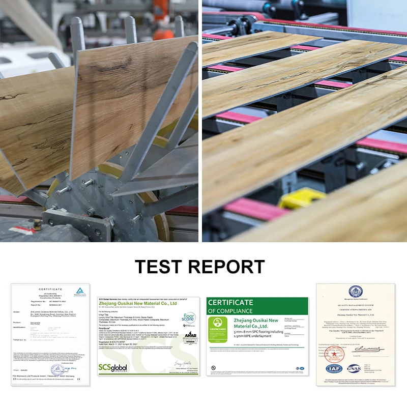 Wholesale Wear resistant Luxury Vinyl flooring LVT LVP SPC WPC Click 5mm waterproof Rigid core SPC tile flooring