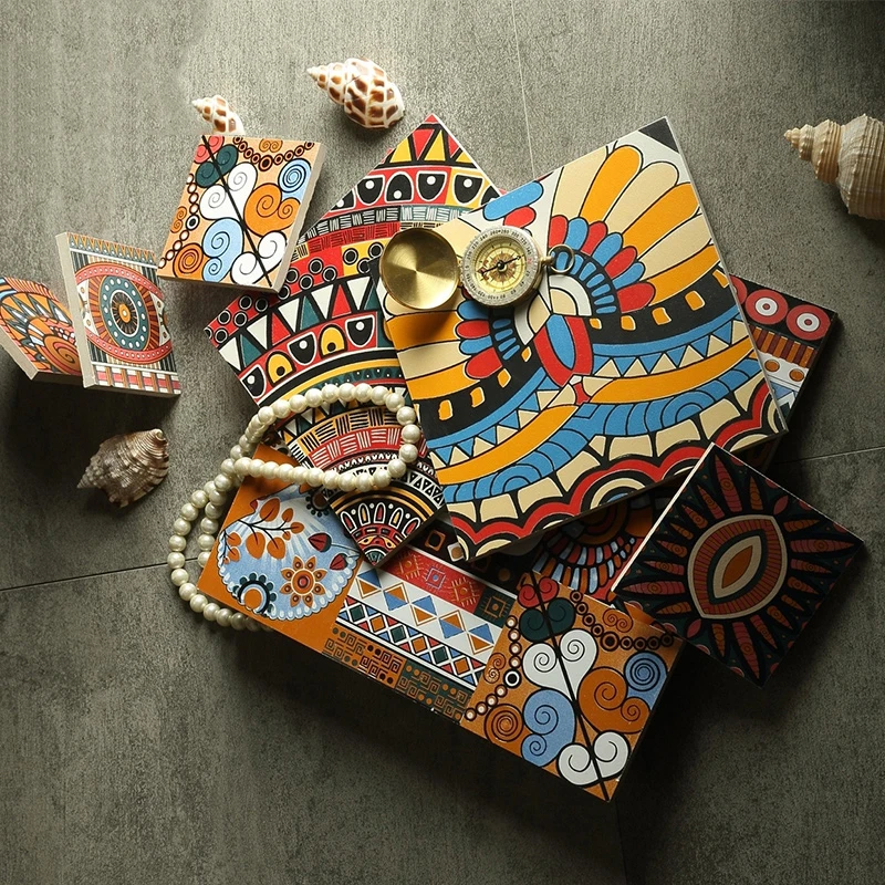 New design vintage style 200*200 mm indoor decorative pattern ceramic tile