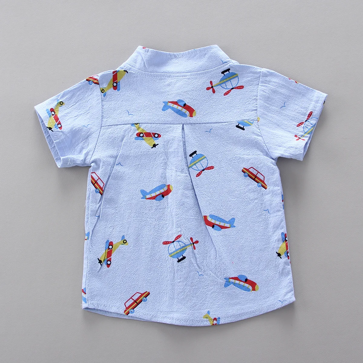 Floor price baby clothes wholesale handsome summer little boy short sleeve set Korean fashion baby boy shirt set