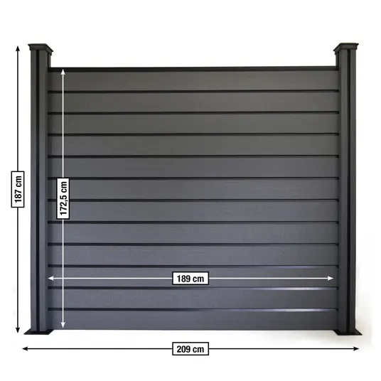 unifloor outdoor retractable wpc composite wood fence panel garden strong plastic panels boards