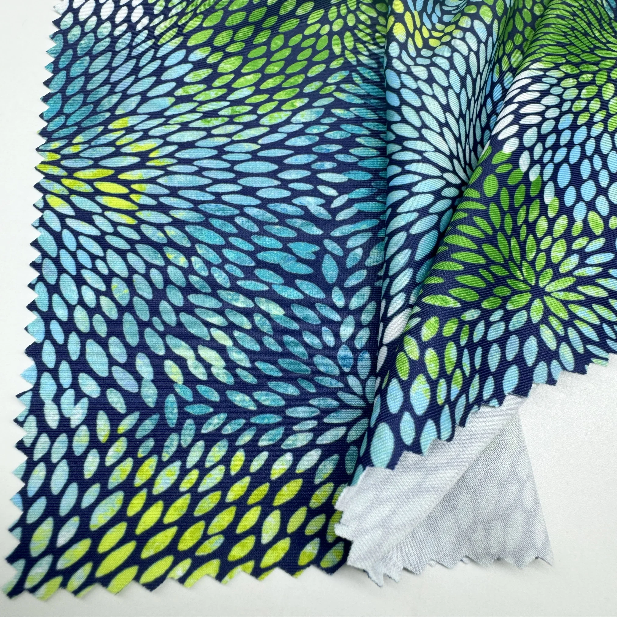 Custom design 4 way stretch fabric jersey polyester spandex digital printing swimwear fabric