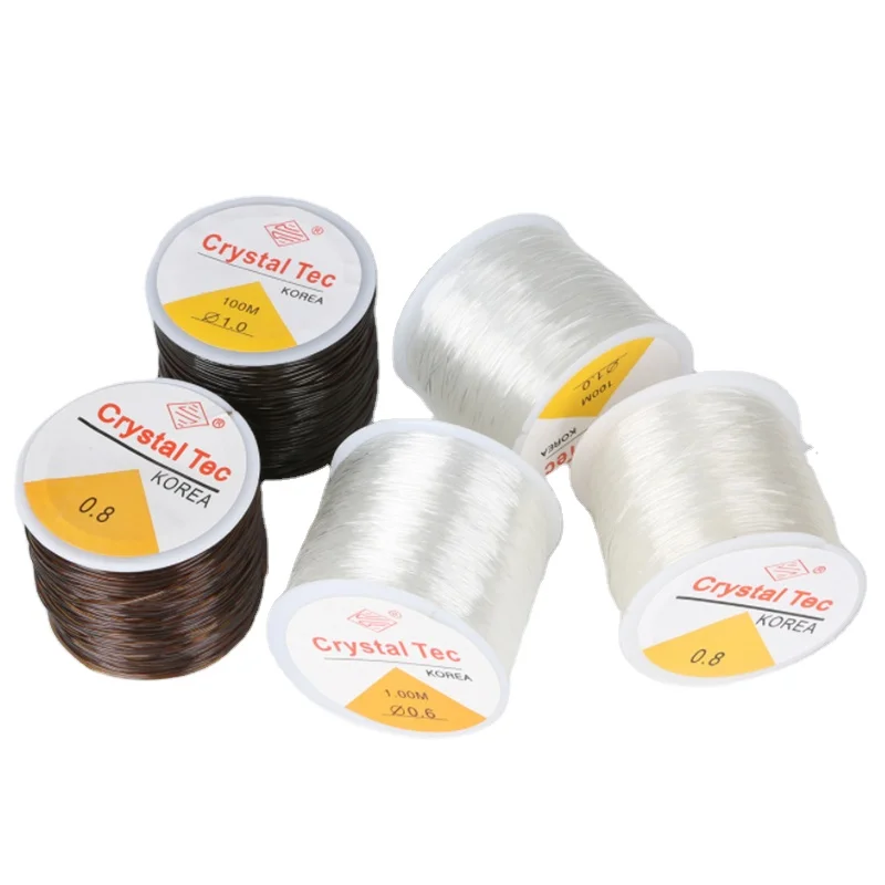 Round Crystal Elastic  Line  Fashion Beads Transparent White  Cushion String  Rope beading thread DIY Jewelry Bracelet  Making
