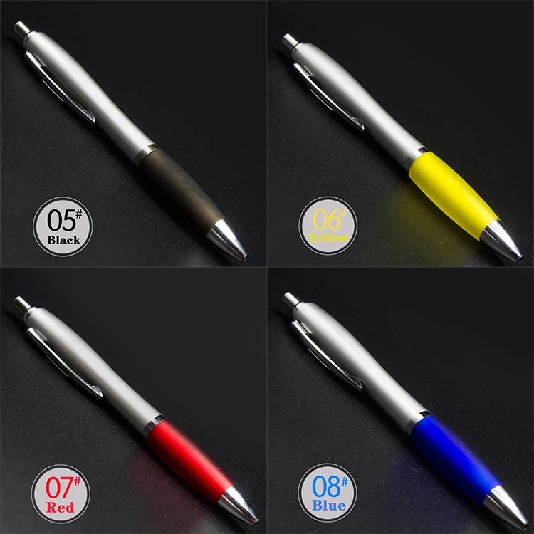 NPPL-016  custom logo personalized ballpoint pen rubber grip promotion plastic ball pen