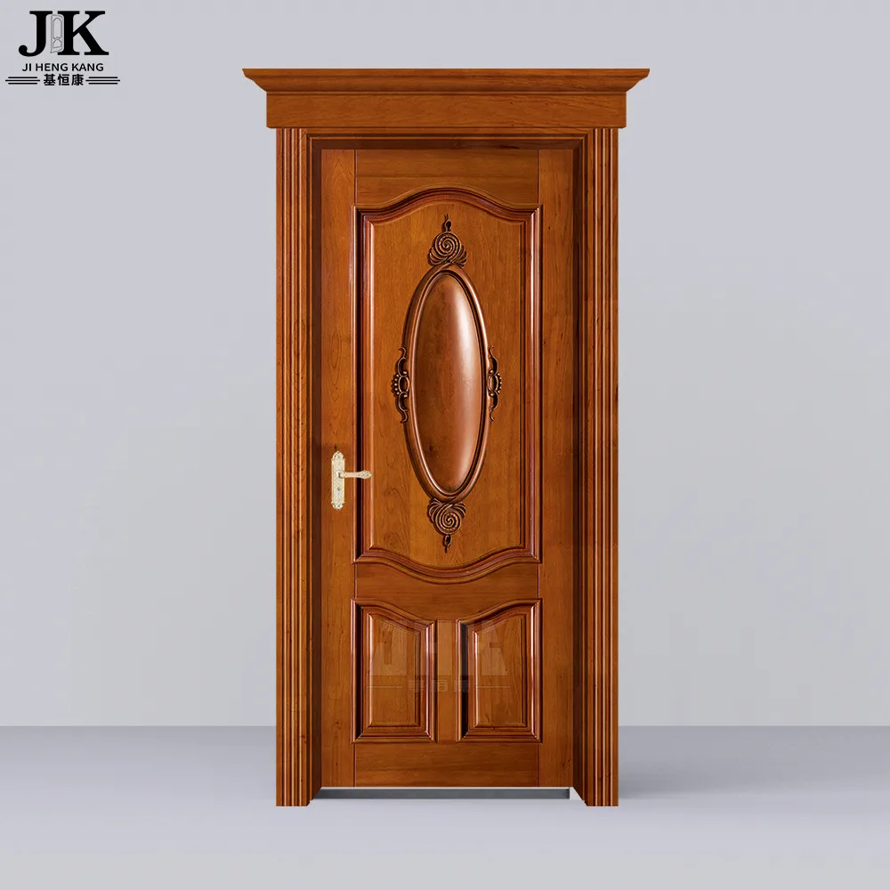 JHK заводская цена хорошее качество деревянные двери из твердой дубовой плиты