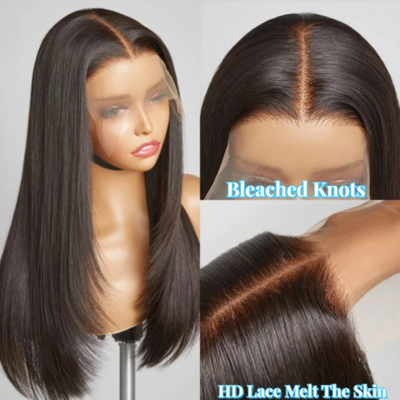 Wholesale Raw Vietnamese Hair Natural Bone Straight Human Wig Butterfly Layer Haircut Realistic 13x4 HD Lace Front Wigs