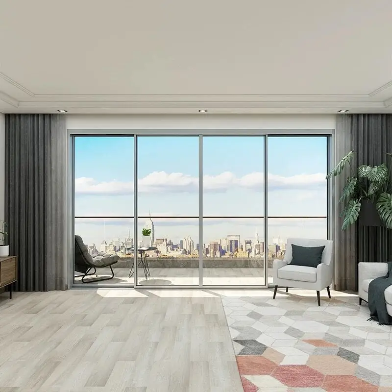 Brand New Design Sliding Door Tempered Glass Hook Sliding Aluminum Door Glass Sliding Door