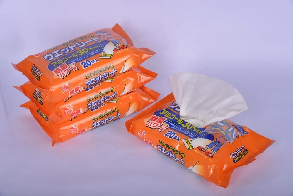 useful ultra thick wet tissue for cleaning floor ,household wet wipes 20 sheets x 1P