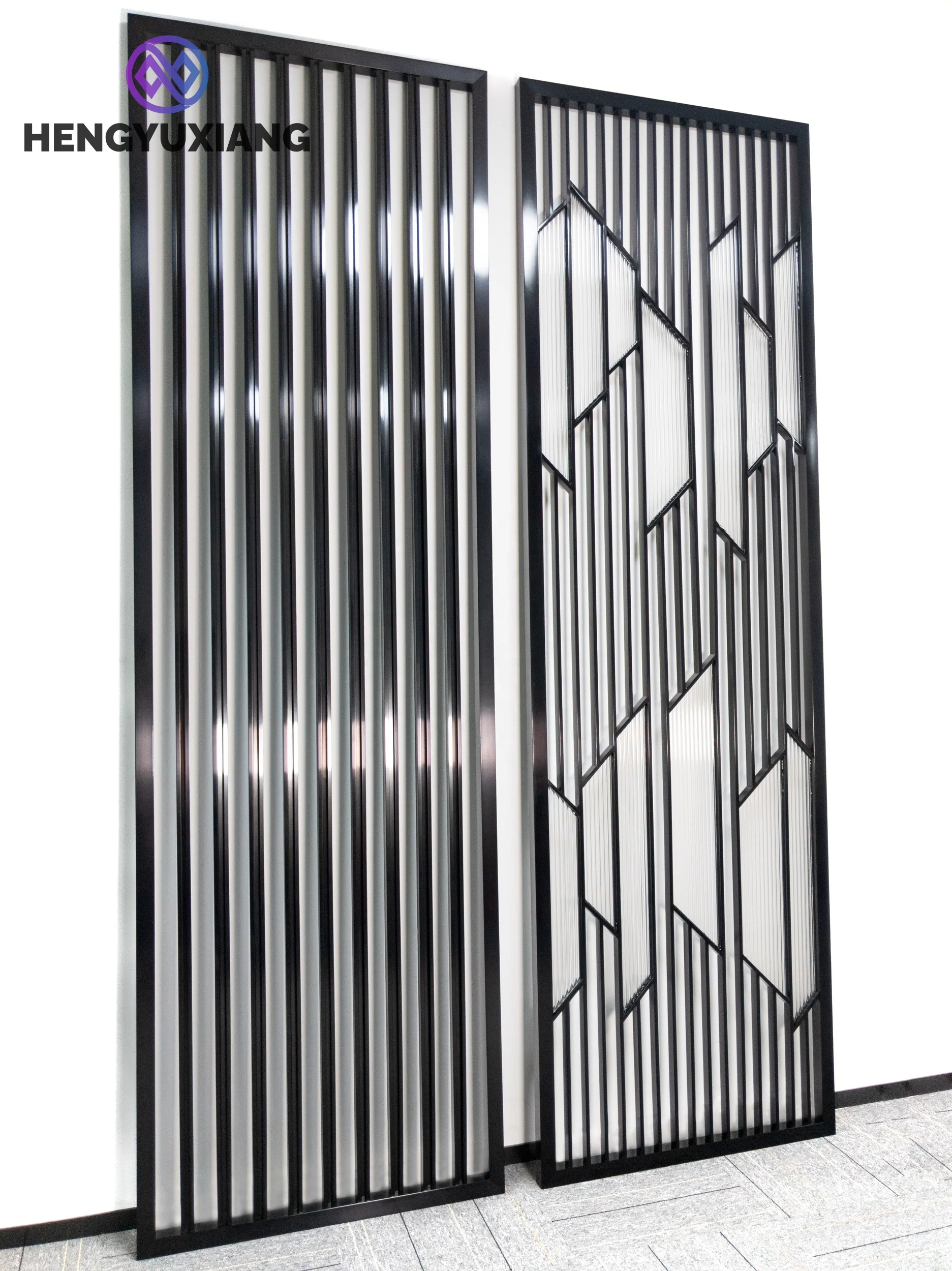 Stainless Steel Screen Laser Cut Metal Room Divider 3D Pattern Gold Room Partition