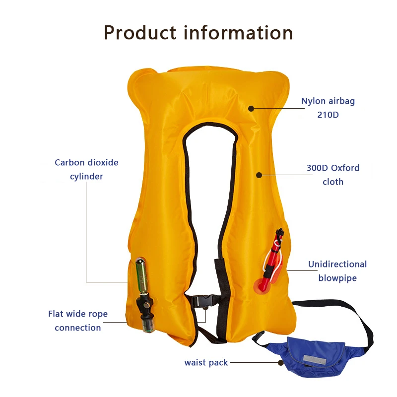 New style high quality waist pack life jacket swimming and fishing life jack