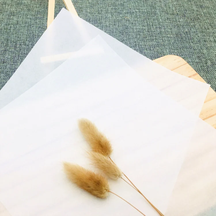 
50gsm specialty oil proof white parchment paper squares for resin pressing extractive wrapping 5 x 5 inch 1000sheets 