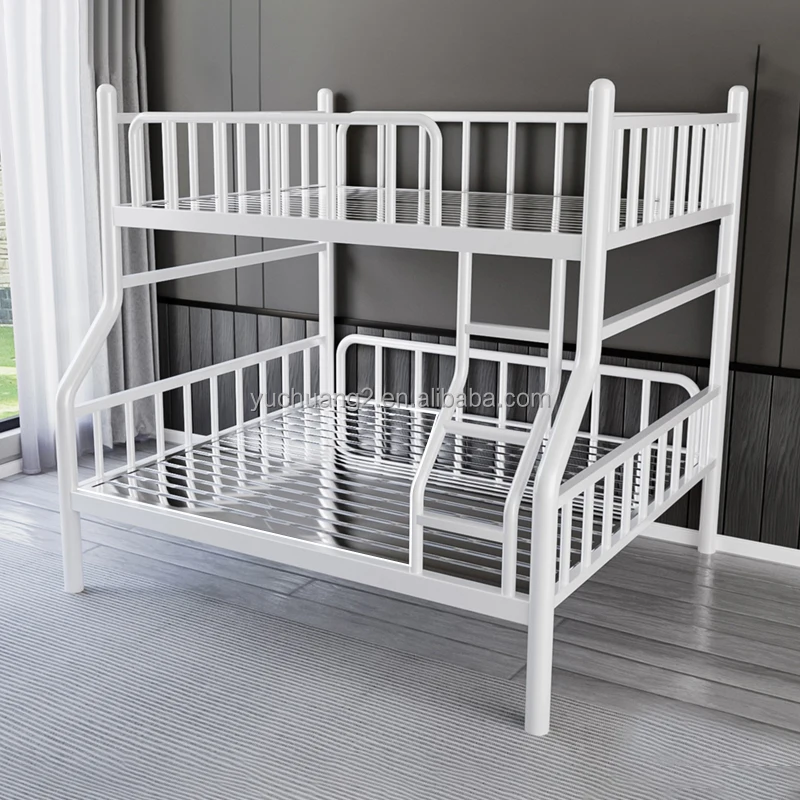 Hot Sale Metal Iron Bunk Dormitory Beds Bunk Frame Durable Hostel Bed With Double Bed For Adult