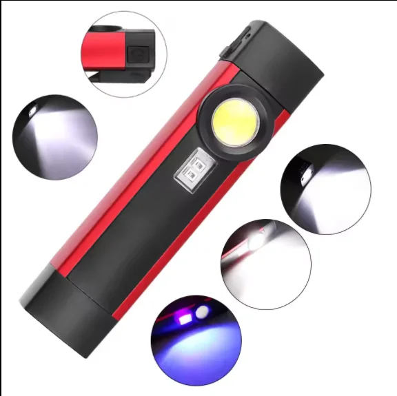 New hot sale 2 in 1 portable mini give away promotion gift cheap aluminum EDC zoom pocket clip flashlight rechargeable torch led