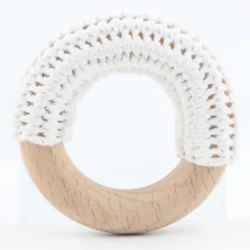 Крючком Прорезыватель для зубов при прорезывании зубов игрушка-погремушка кольцо браслет круг деревянный Прорезыватель игрушка
