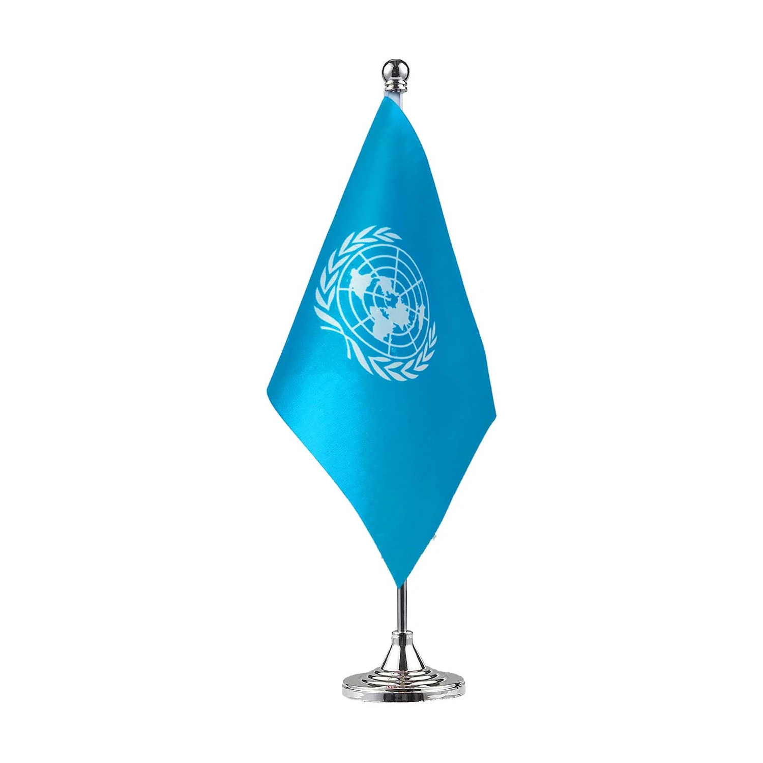 Wholesale Customized promotional product desk flag 100%polyester custom the United Nations desk flag