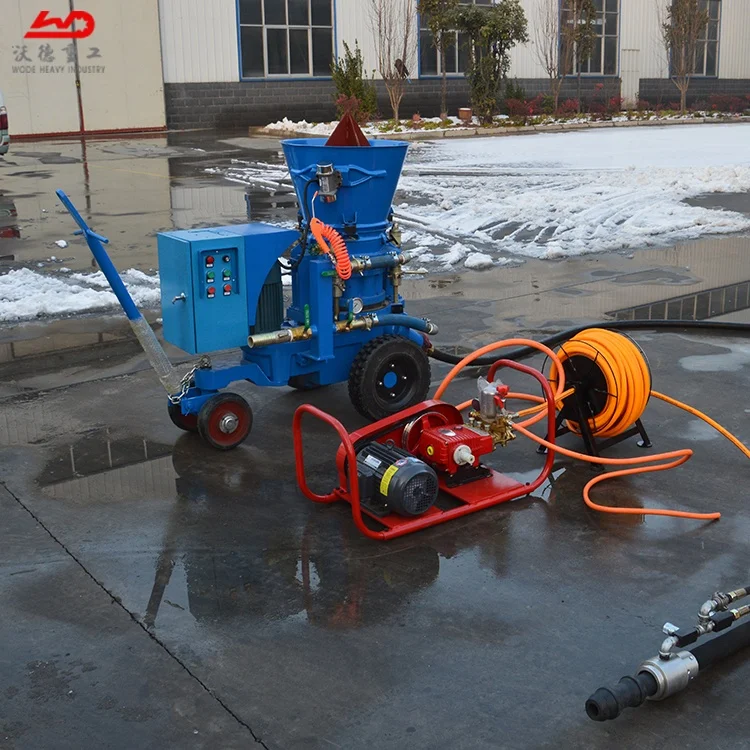 WZ-3ER ISO CE output 3m3/h dry refractory spraying shotcrete machine with collect dust bag and clean dust gun