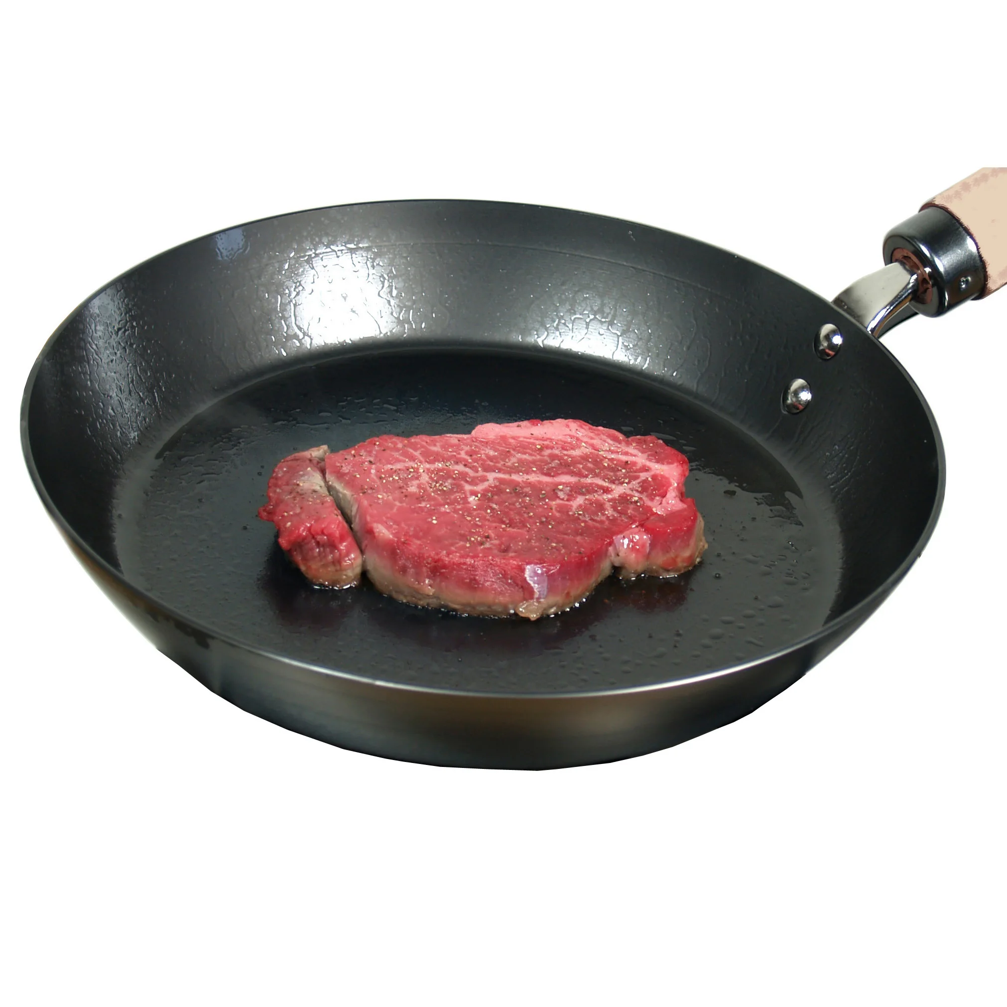 Japanese-Made Stainless Steel Non-Stick Frying Pan for Steak Iron and Metal Material Fry Wok