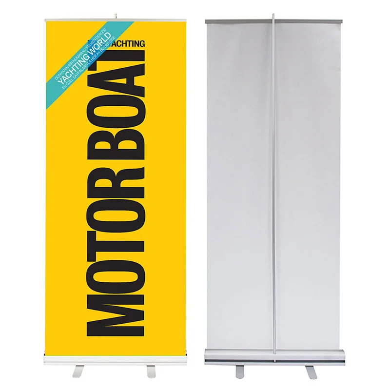 Luxurious Retractable Roll Up Banner Stand Customized Logo Roll Up retractable banner stand hardware
