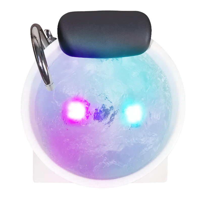 YOYO PLUS Beauty Salon Equipment Pedicure Basin with Base Two Lights Salon Pedicure Foot Spa Bowl