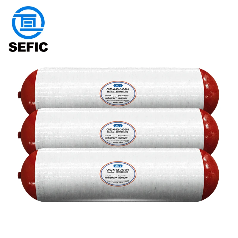 406mm 200l 200bar Iso11119 Standard Type 2 Cng Tank For Car Truck Vehicle