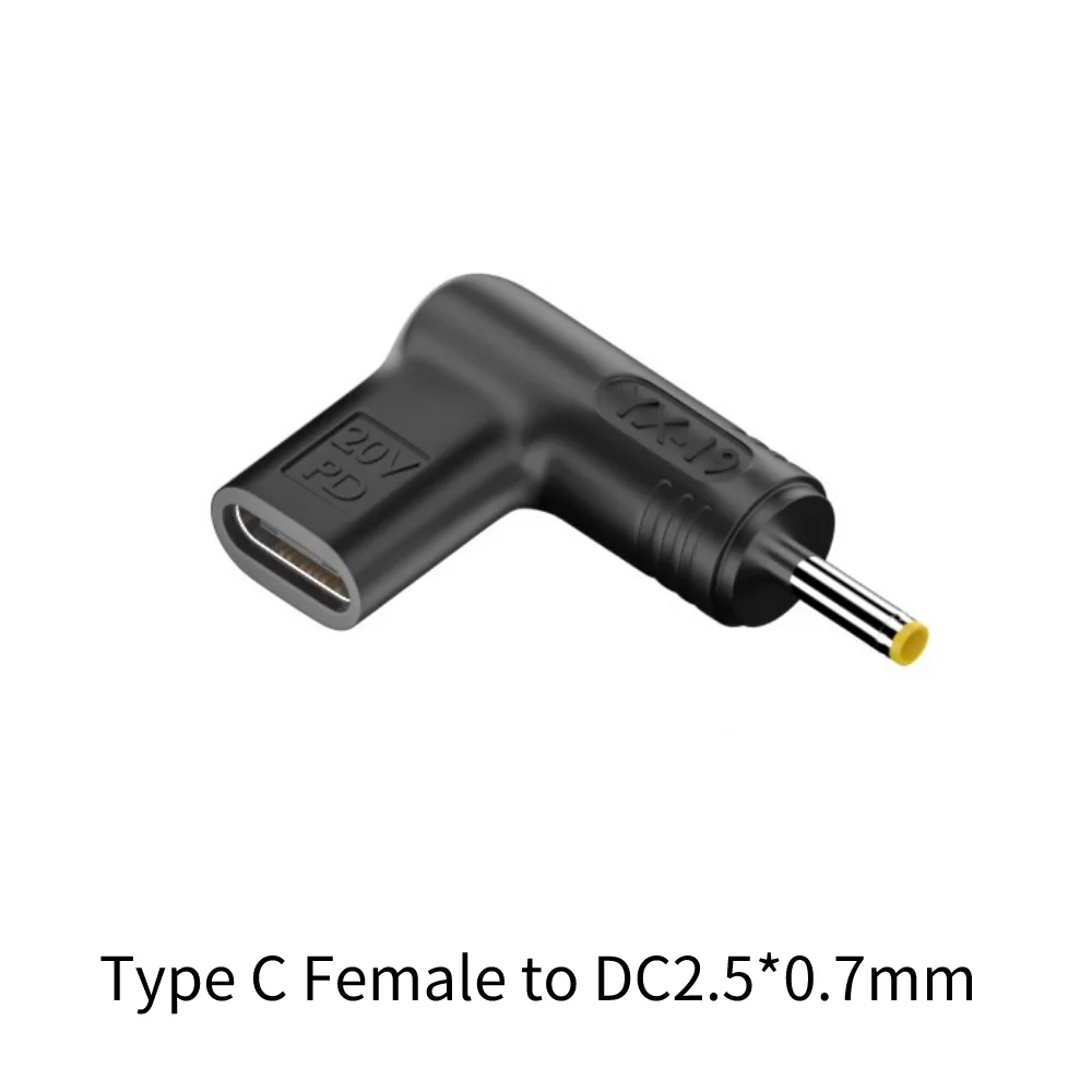 USB to dc PD 100W Laptop Power Charger Power Adapter Connector Type-C Female to DC Male Jack Plug Adapter for Lenovo/HP/Dell