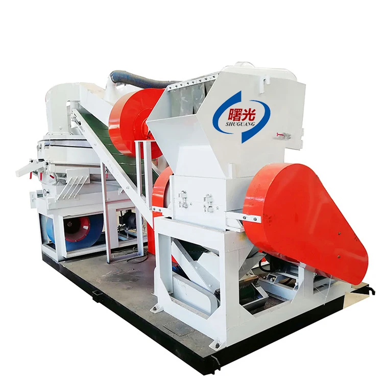 Automatic waste copper wire recycling stripper scrap electric wire and cable crusher stripping copper wire granulator machine