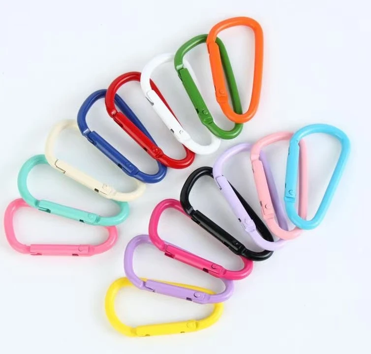 powder coating D Shape Aluminum Alloy High Quality Powder Coating Colorful Snap Hook and snap ring
