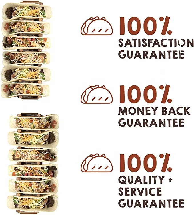 Премиум бамбуковый деревянный держатель Taco подставка стойка вмещает 6 мягких или твердых корпусов Tacos для