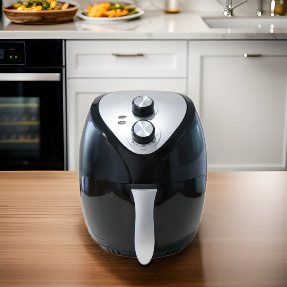 3.5L Small Capacity LCD Display Digital Temperature Control Mechanical Electric Air Fryer Without Oil