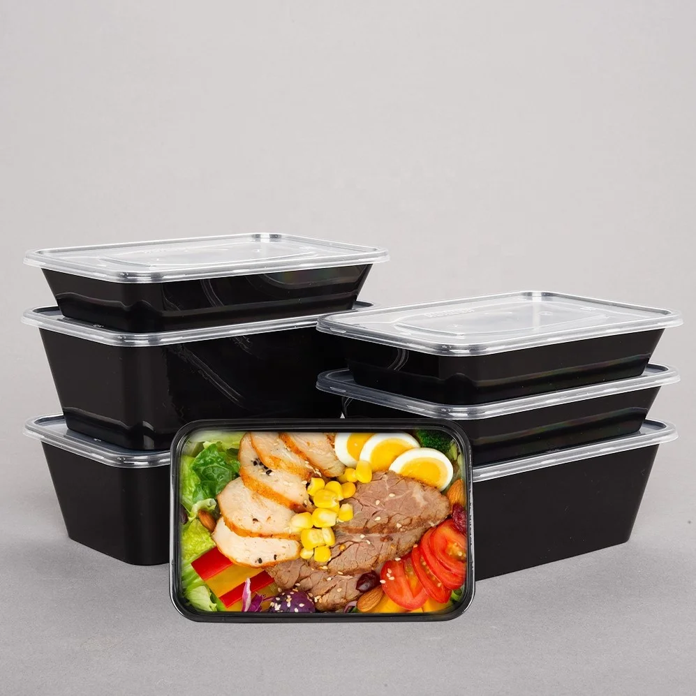 Disposable Restaurant Food Delivery Plastic Biodegradable Meal Prep Containers Food Storage Container Box