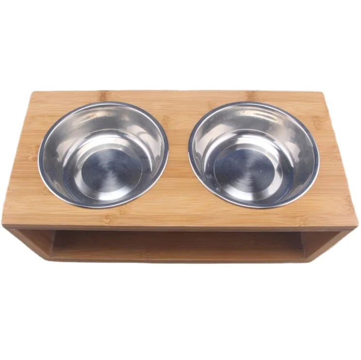 Natural bamboo cat/dog and pet food plate