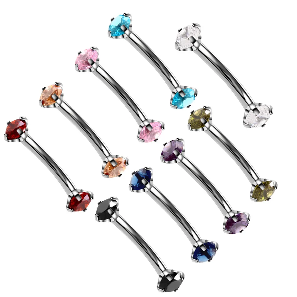 Hot trend mini diamond lip stud stainless steel jewelry piercing eyebrow studs nose ring wholesale