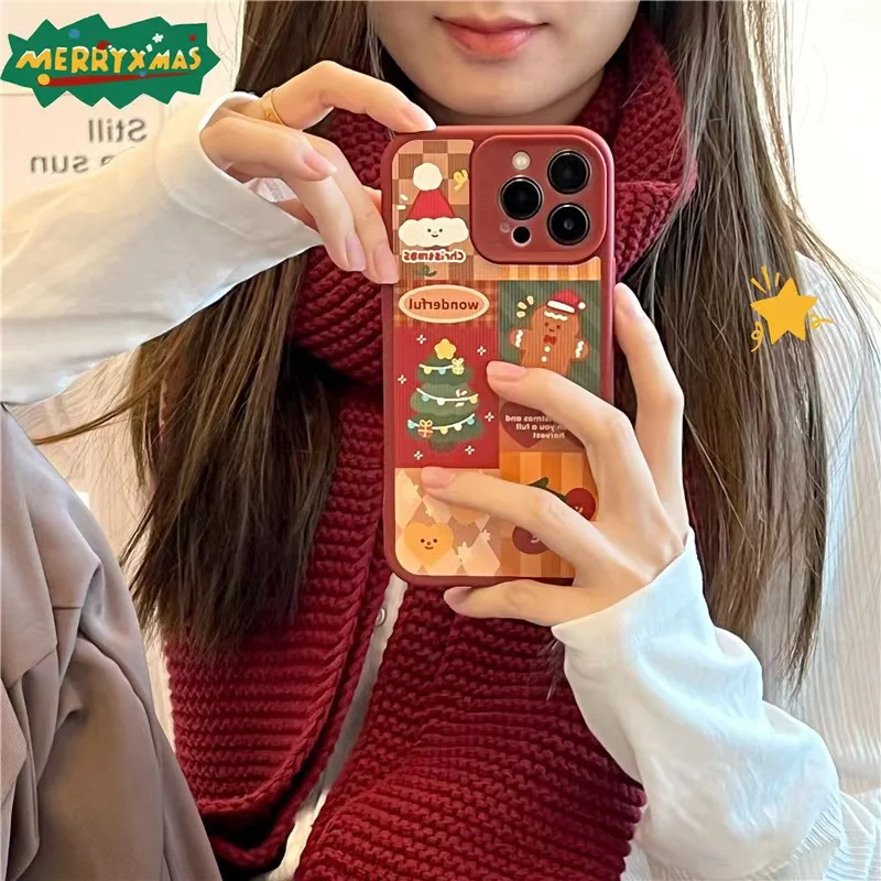 Waterproof Case Phone 360 Protect Case Cute 3D Doll Cartoon Christmas Deer Phone Case For iPhone