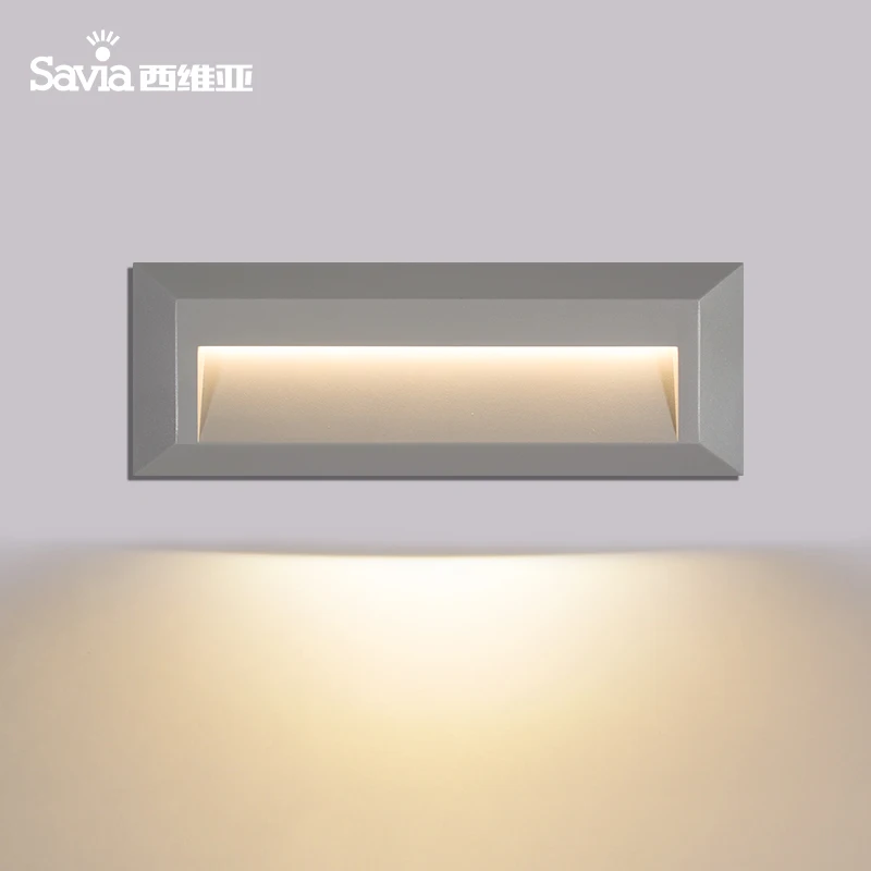 Savia светодиодный настенный светильник 3,5 W 180Lm IP65 водонепроницаемый серый внешний прямоугольные лампы с питанием от сети сад настенные светильники для лестницы палубы
