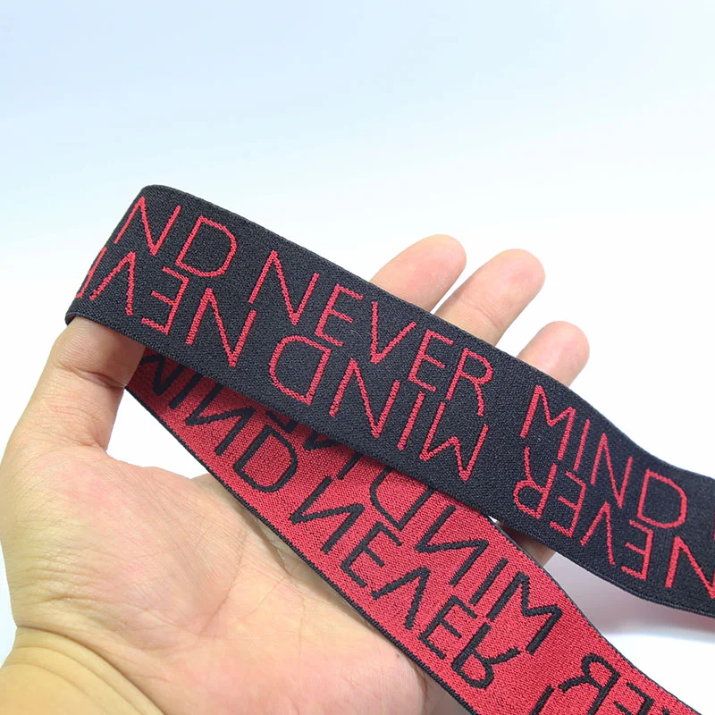 1.5 inches super soft nylon customized jacquard woven elastic webbing ribbon tape for underwear