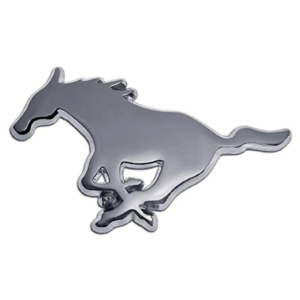Custom Abs Plastic Silver Chrome Self-adhesive Car Horse Emblem Logo Badge With Car Body Decoration