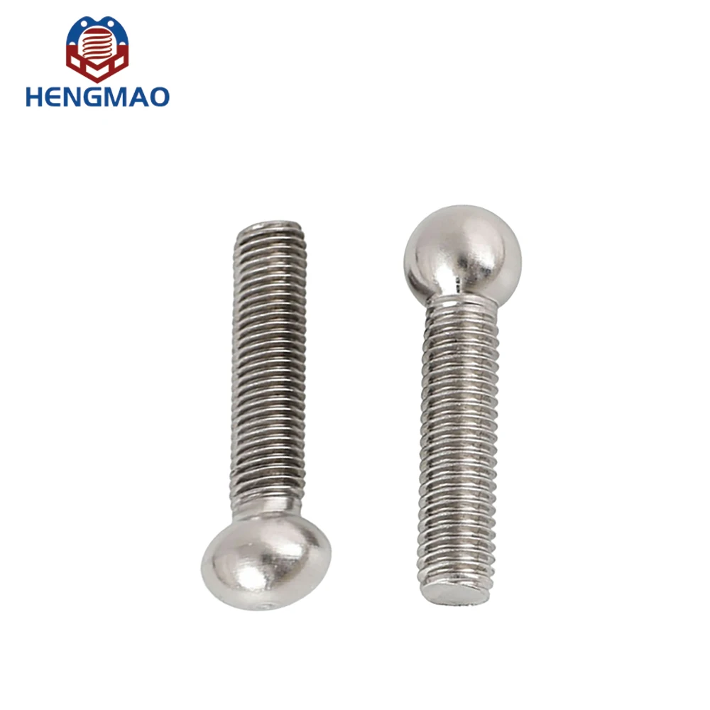 Customized CNC Stainless Steel Milling Ball Head Bolt Sphere Head Screws