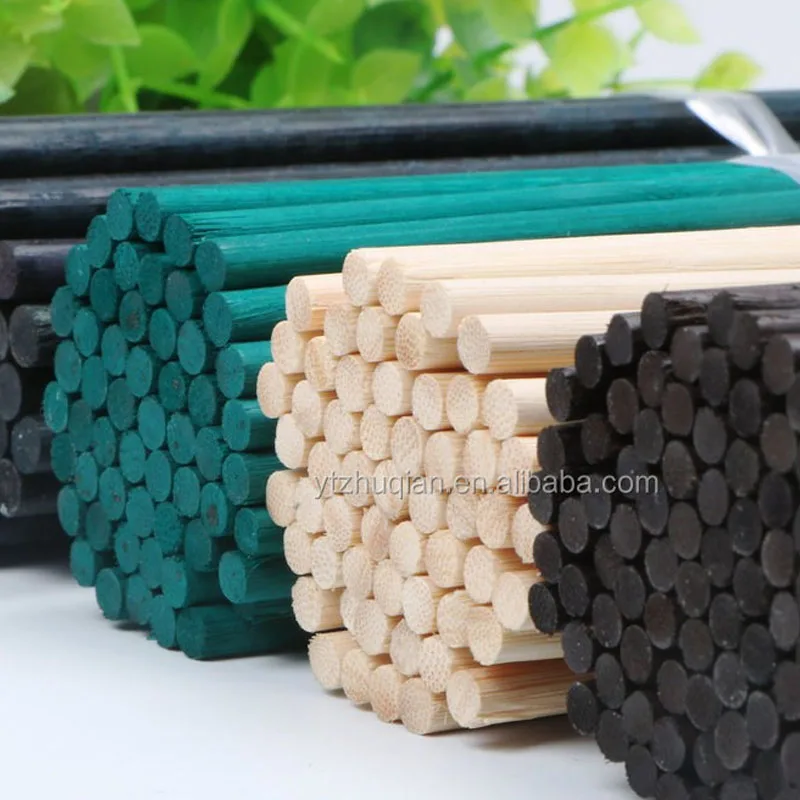 Bamboo Flower supporting sticks 4mm/5mm/6mm diameter waxed dyed color long bamboo sticks