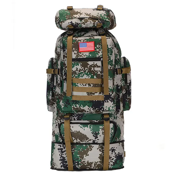 
Camping hiking waterproof military style back pack, 70L 100L travelling outdoor military tactical backpack 