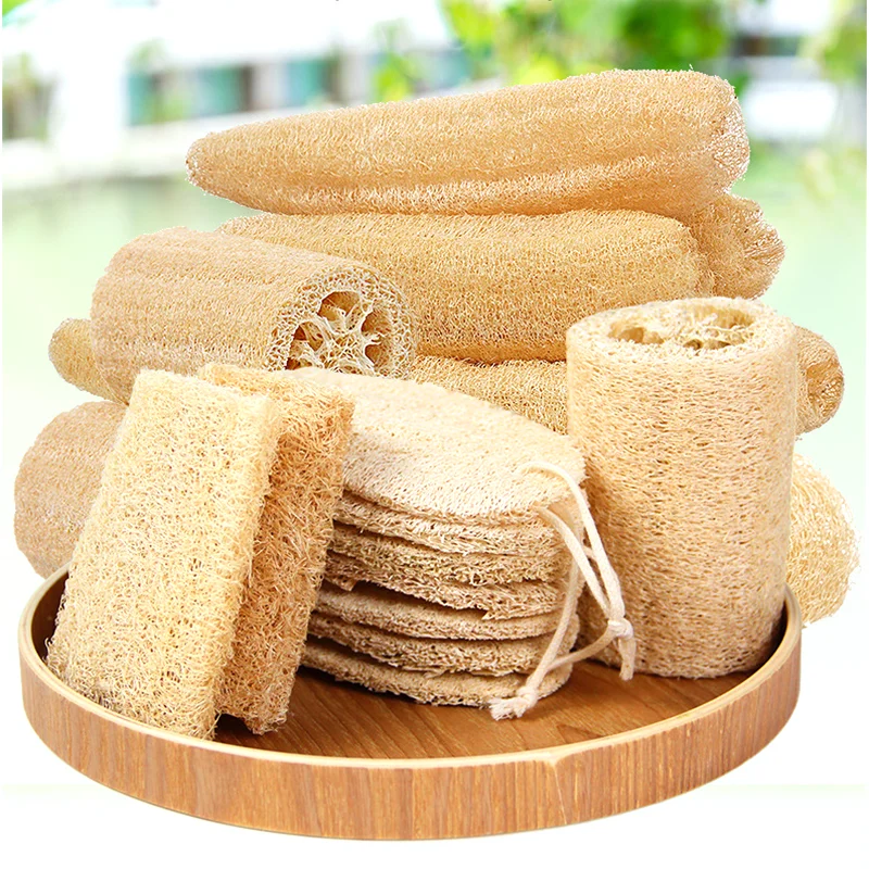 Wholesale Eco-friendly Natural Loofah Towel Dish Scrubber Household Cleaning Tools & Accessories